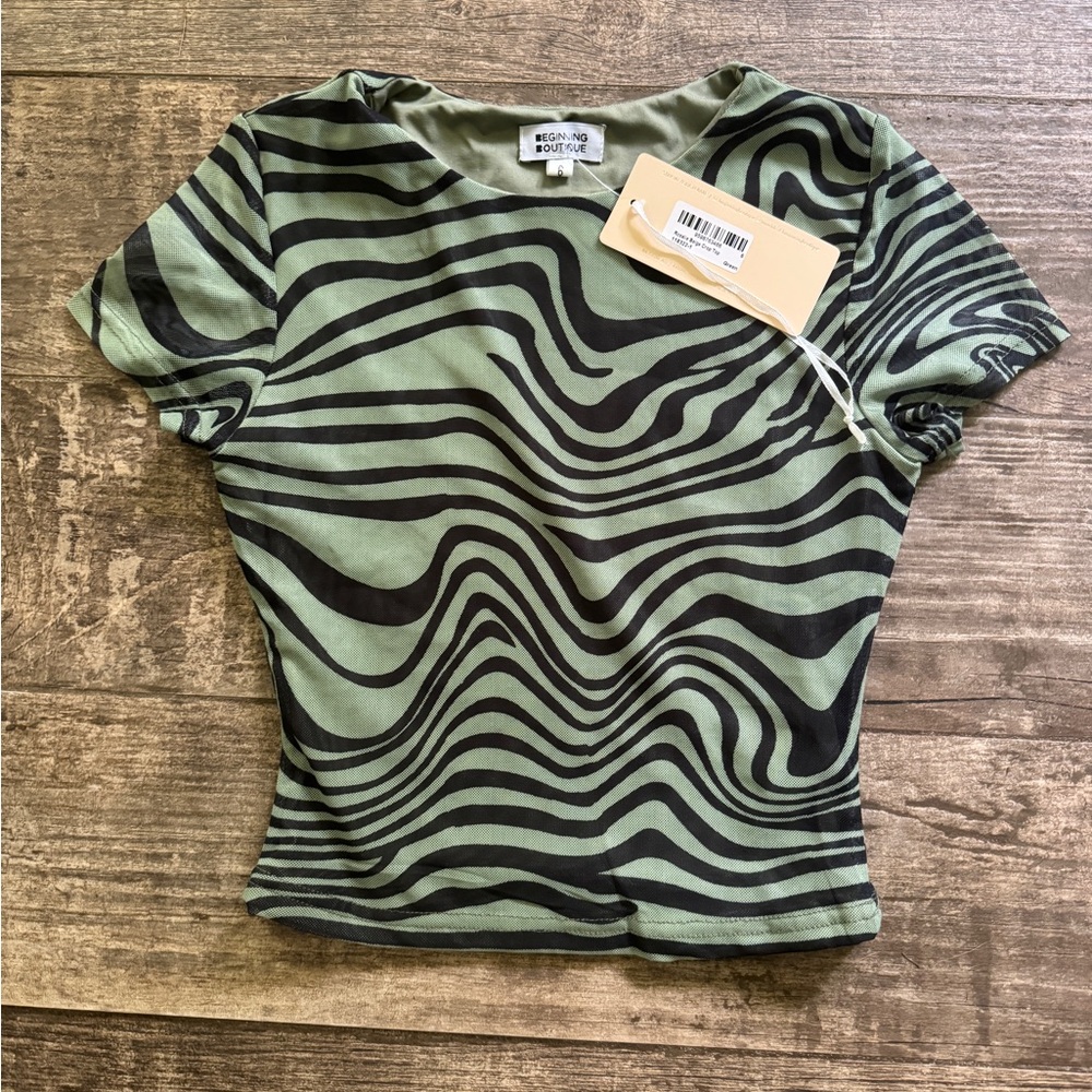 Beginning Boutique Zebra Baby Tee